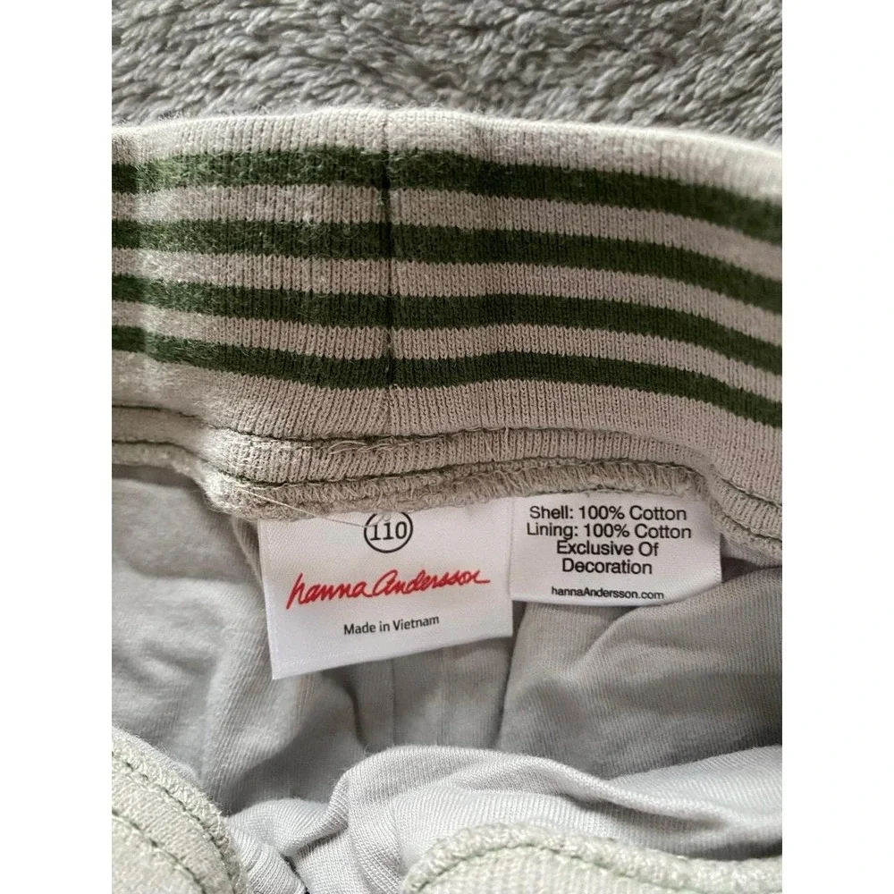 Hanna Andersson Boys Pants 110 US 5 Green Cargo Kids s1